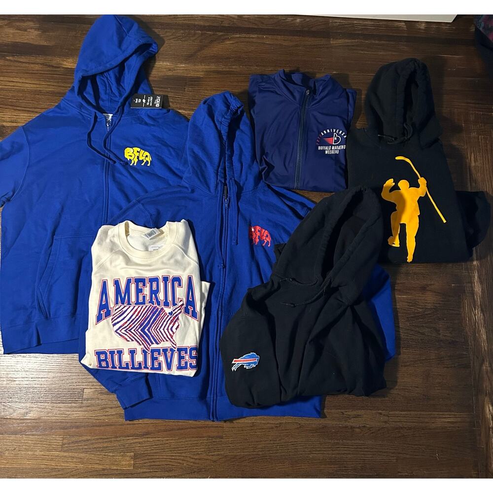 LOT of 6 Buffalo Sports Team Apparel Women's Sizes M/L some NWT